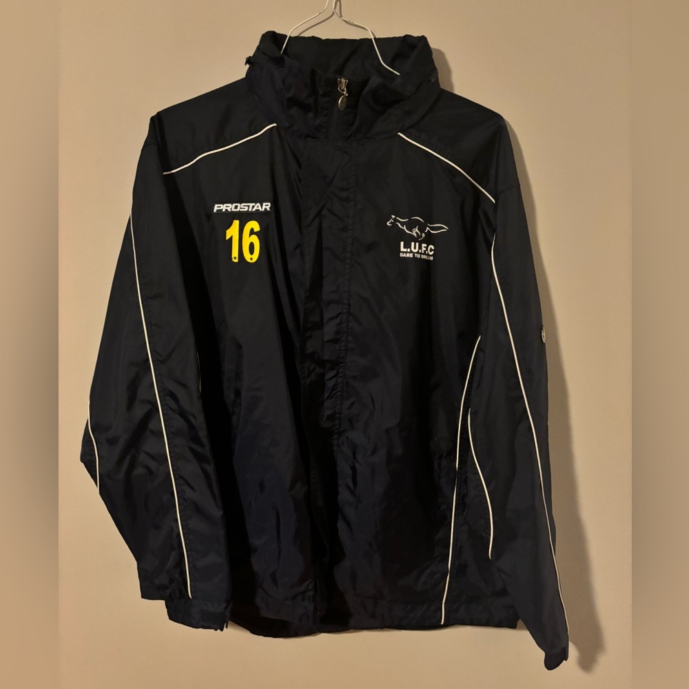 Leighton United FC Football Soccer Rain Jacket Size Adult Small 34/36